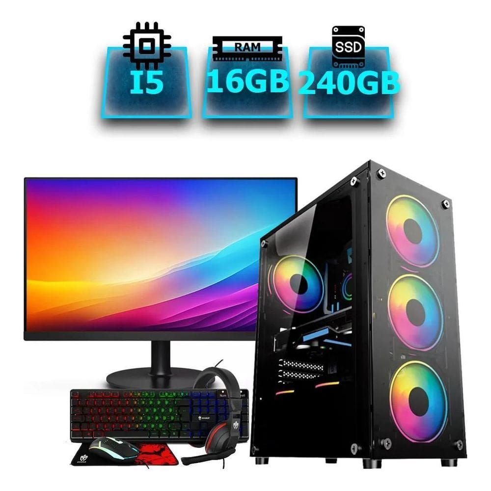 Pc Game Completo Com Jogos Barato Intel I5 16Gb Ssd 240Gb