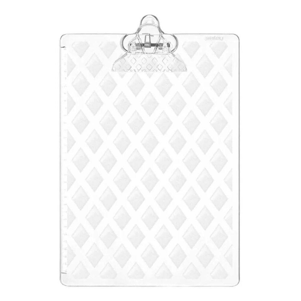 2X Prancheta Acrílica Ofício Super Waleu Cor Cristal