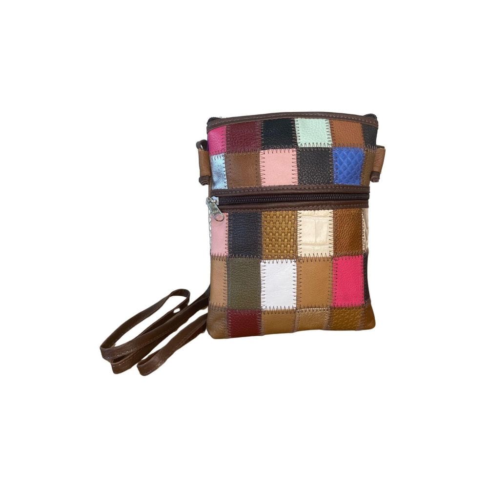 Bolsa De Retalho Transversal Couro -