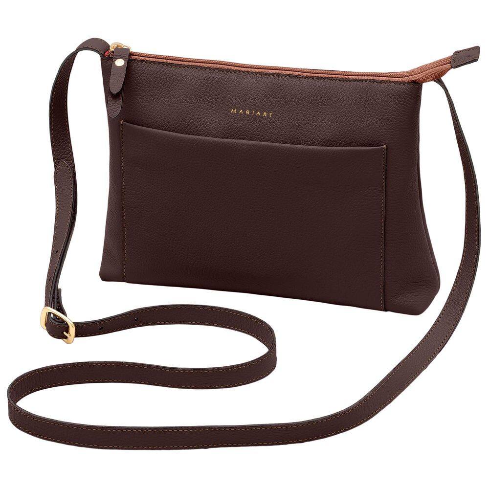 Bolsa Feminina Transversal Couro Mariart Orquídea