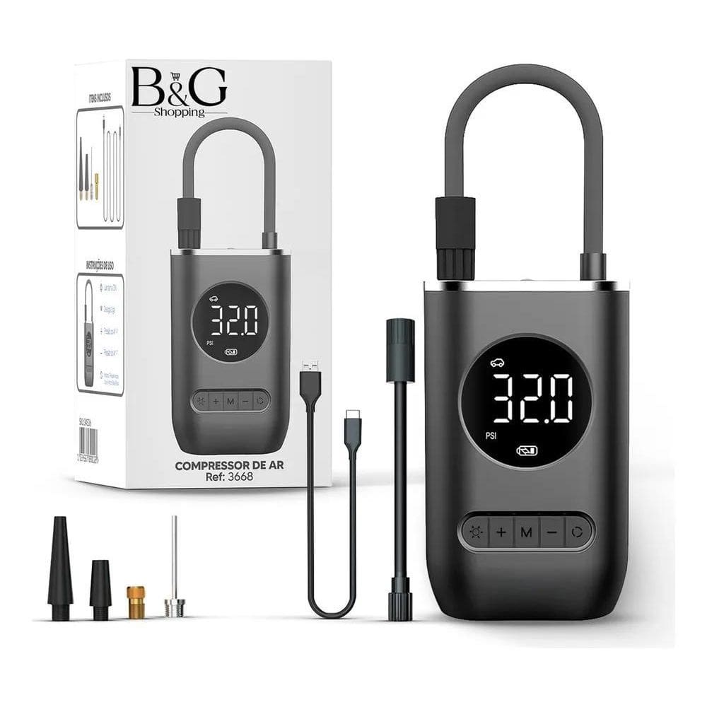 2X Bomba De Pneu Car Air Pump Sem Fio 150 Psi Luz De Emergên