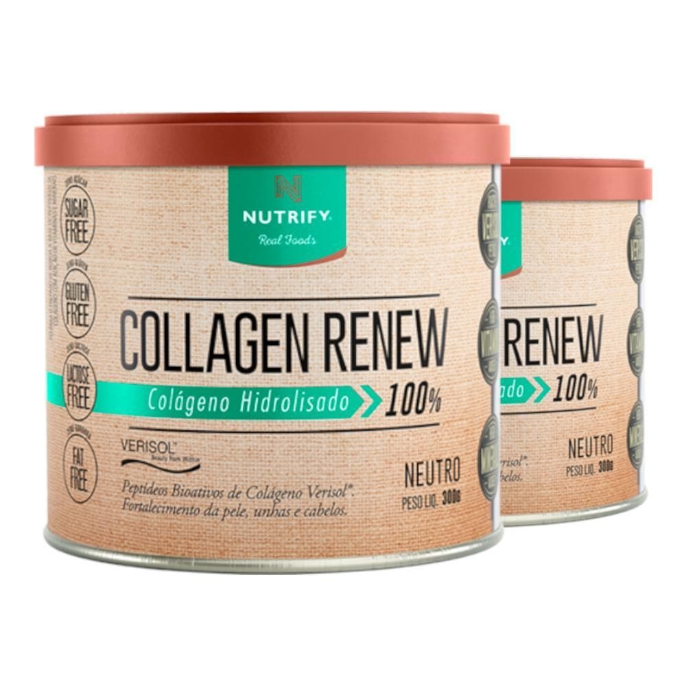 Kit 2 Colágeno Renew Hidrolisado Neutro Nutrify 300G