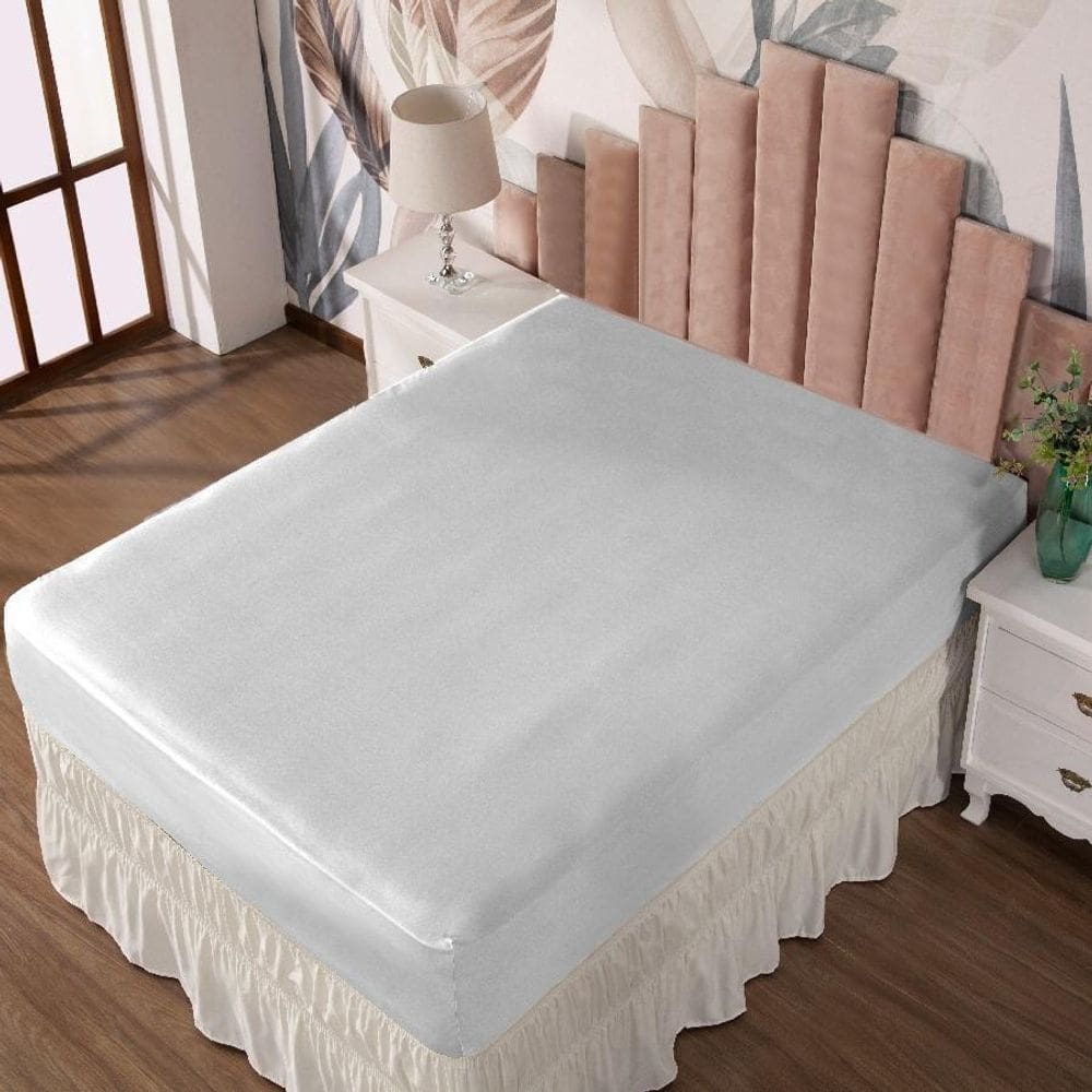 Lençol Solteiro Com Elástico Prático Malha Lisa 1 Peça