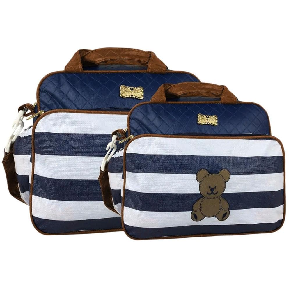 Kit Bolsas Maternidade Mave Baby Ursinho Azul Marinho