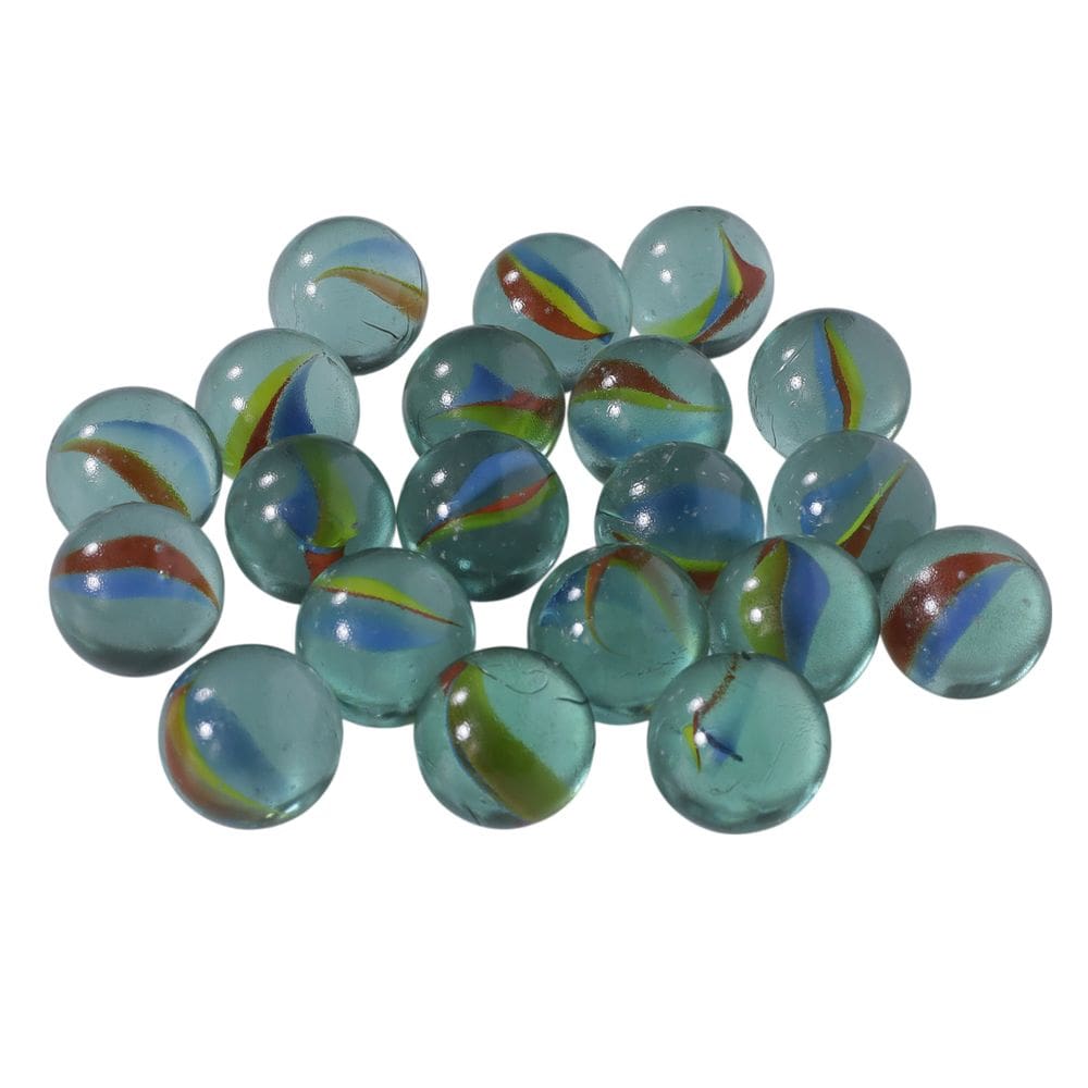 Bola Bolinha de Gude Grande Colorida Vidro Decoração 20und