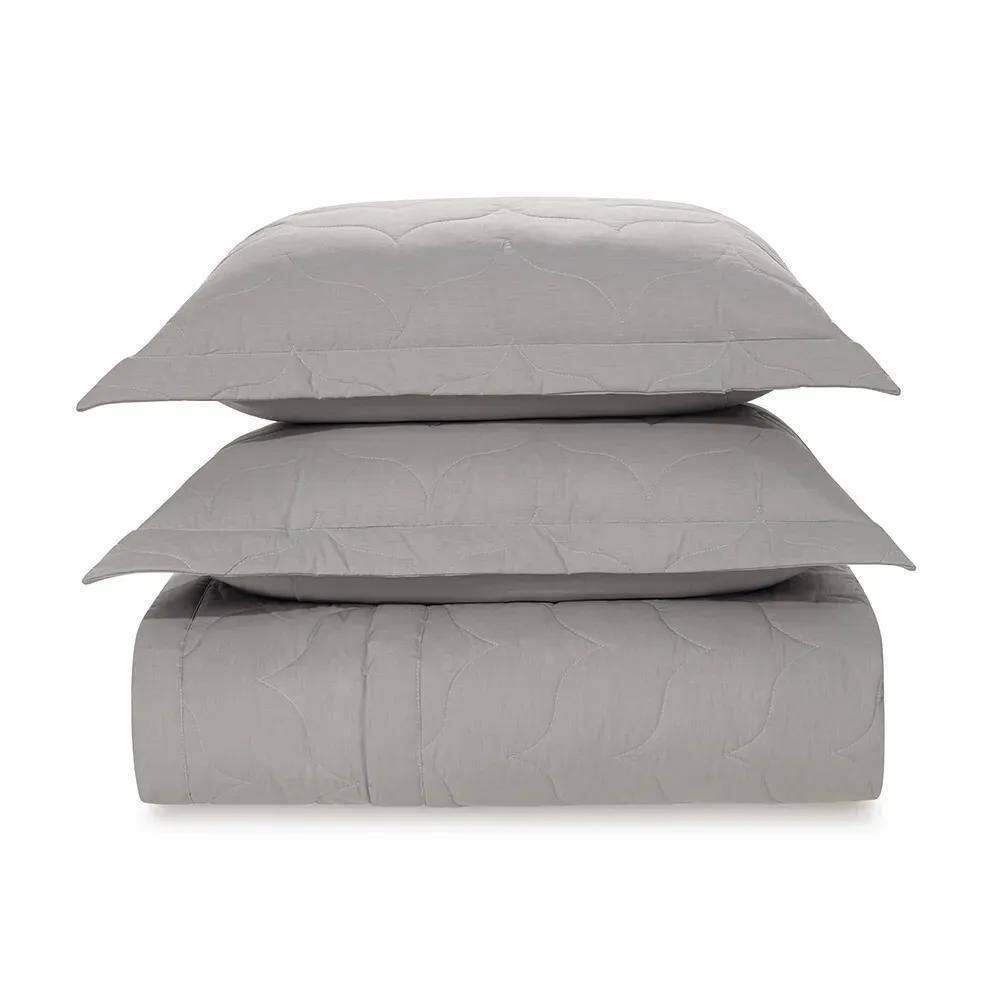 Kit Colcha / Cobre Leito King 200 Fios Tom - Karsten Titanio