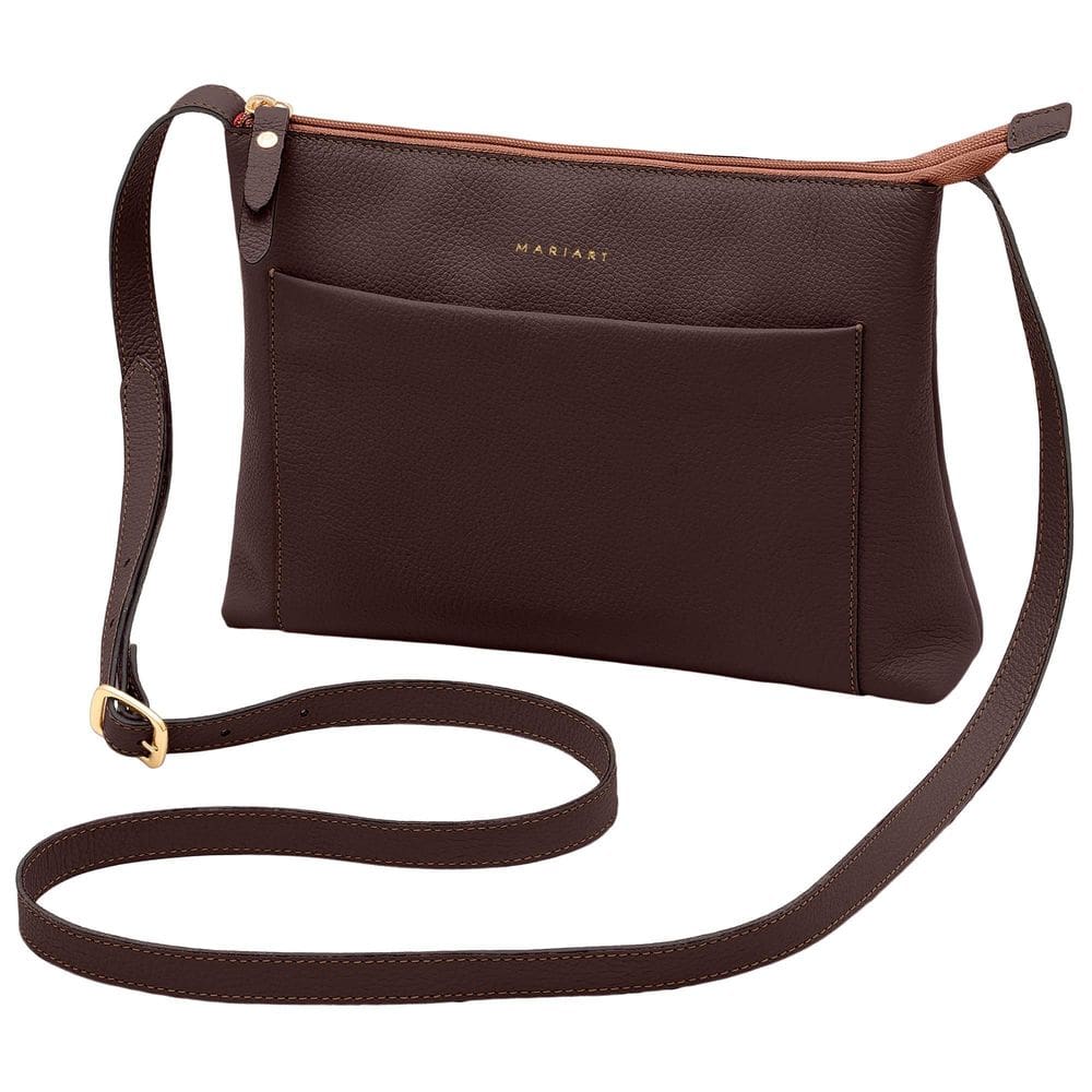 Bolsa Feminina Transversal Couro Mariart Orquídea