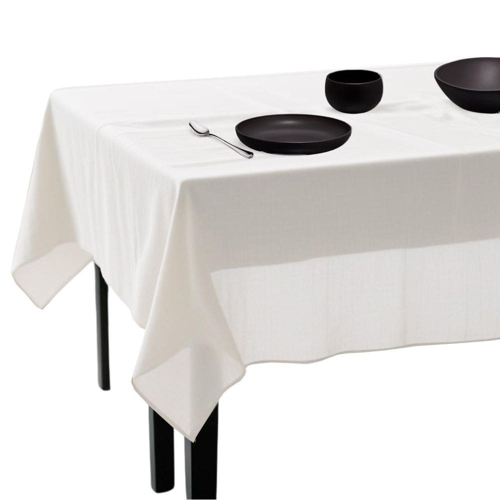 Toalha De Mesa Linho 6 Lugares 200X140 Cm Admirare - Branca