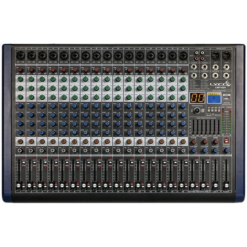 Mesa De Som 16 Canais Com 4 Aux Efx Eq Usb Bluetooth Lmf1604