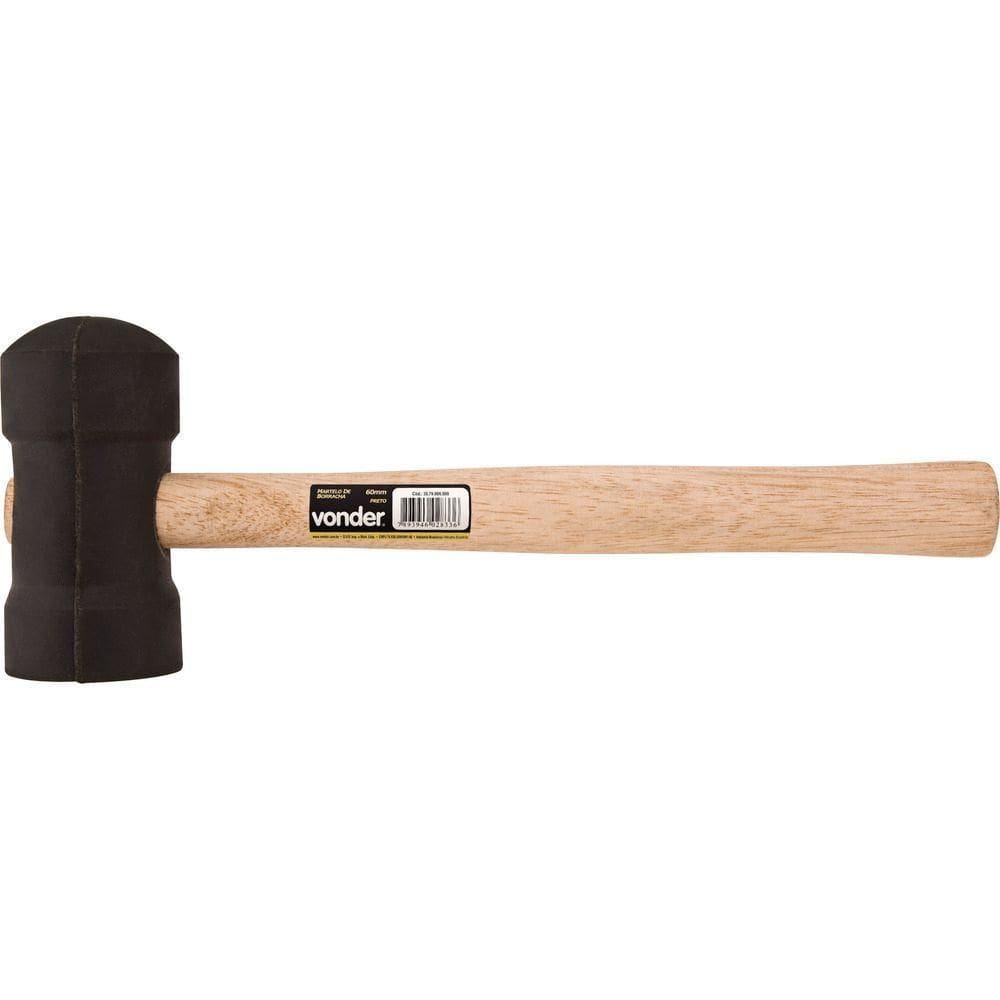 Martelo Borracha 80mm Preto Vonder