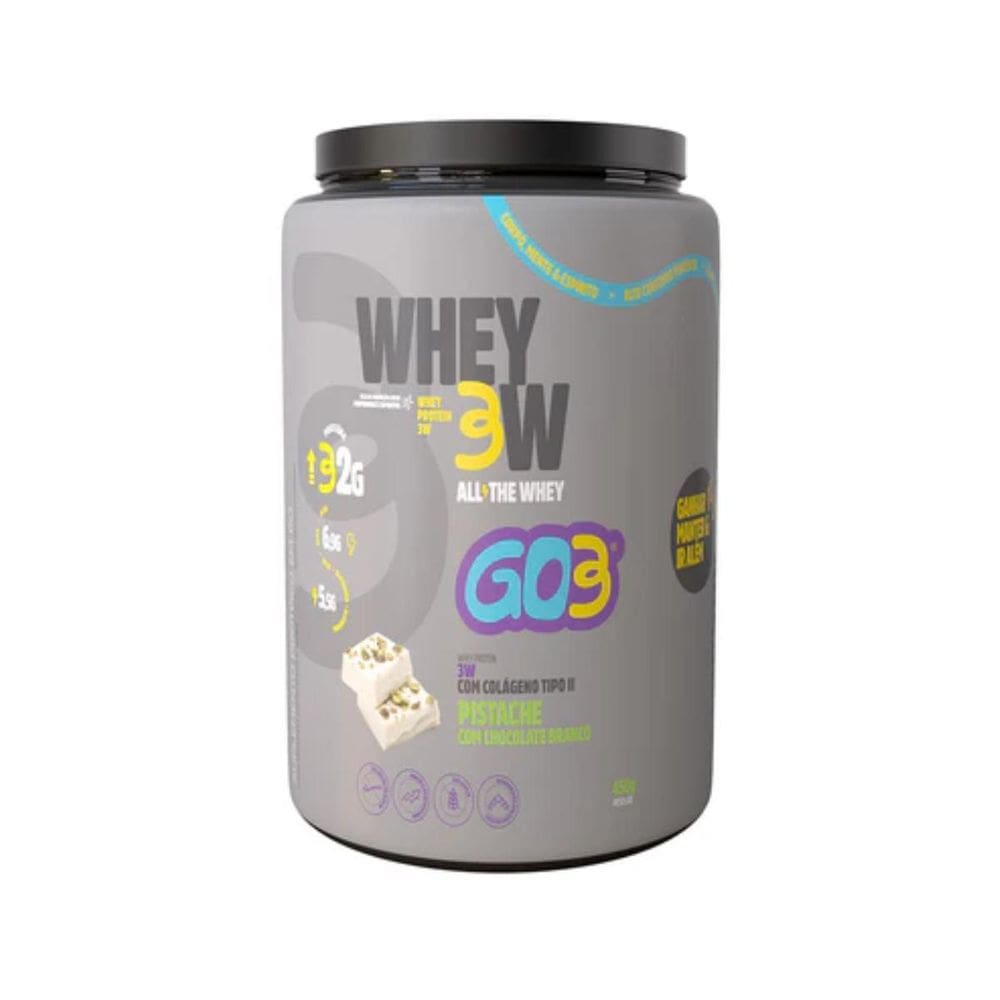Whey Protein 3W Pistache Com Chocolate Branco 450G Go3