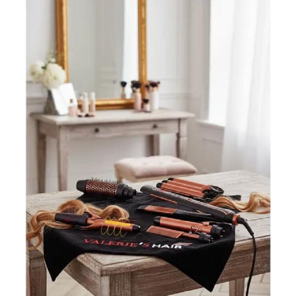 Vh8000 Prancha Triondas, Cacheador, Pente E Escova Elétrica