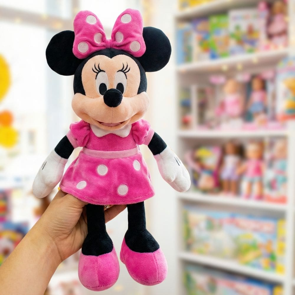 Pelúcia Minnie de 50cm Rosa GRANDE Linda Uma Graça - Pelucia Macia Ratinha Minie Namorada do mickey - PANAMI
