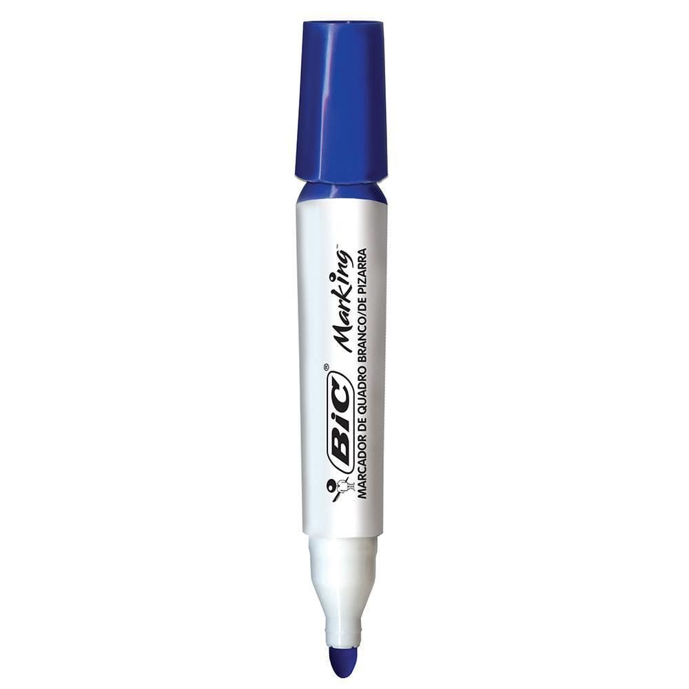 Pincel Marcador Quadro Branco Bic Marking Recarregável Azul