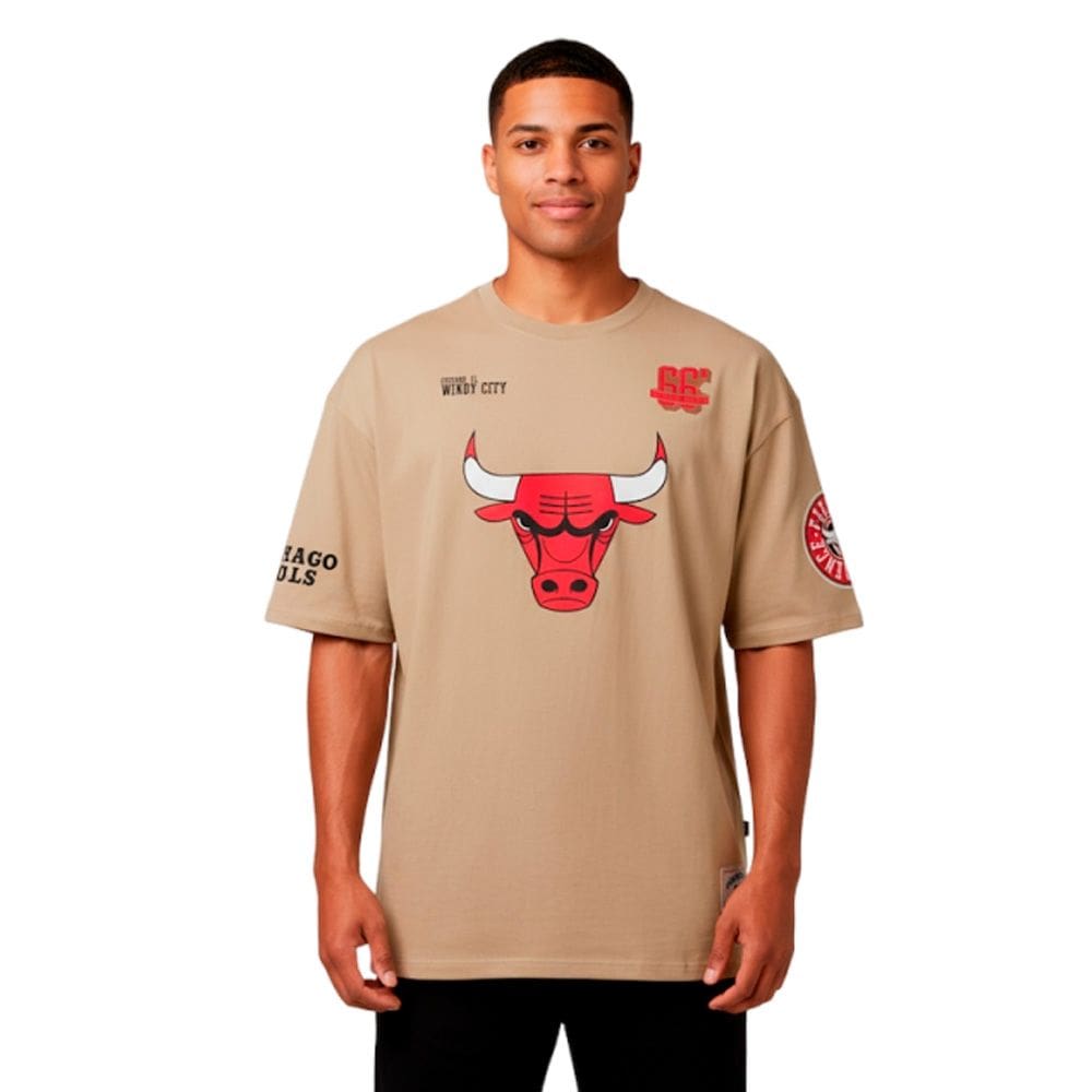 Camiseta Nba Masculina Chicago Bulls Pennant Oversize