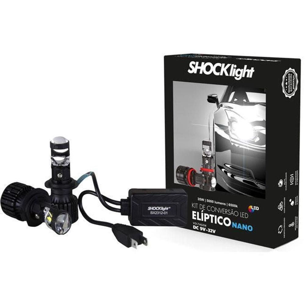 Farol Led Lampada Nano H7 Projetor Canhão Facil Instalaçao