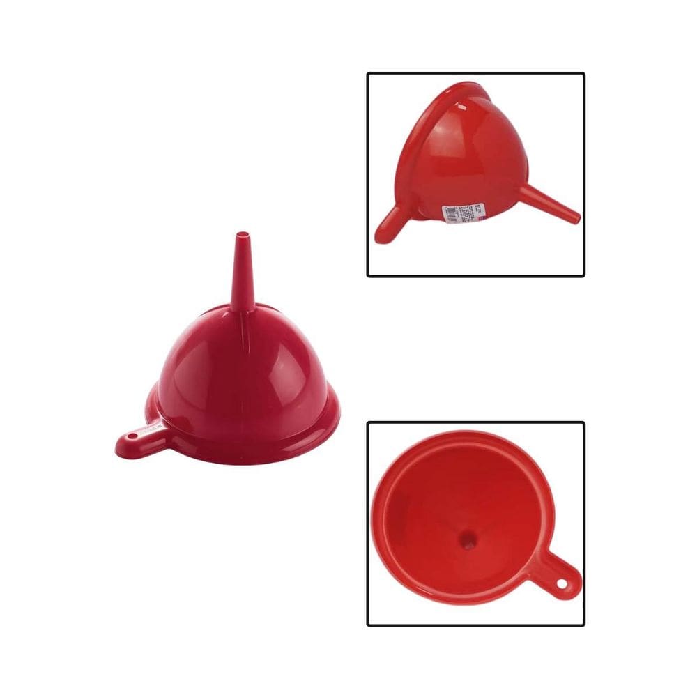 Funil Grande De Plastico Vermelho 12,5Cm