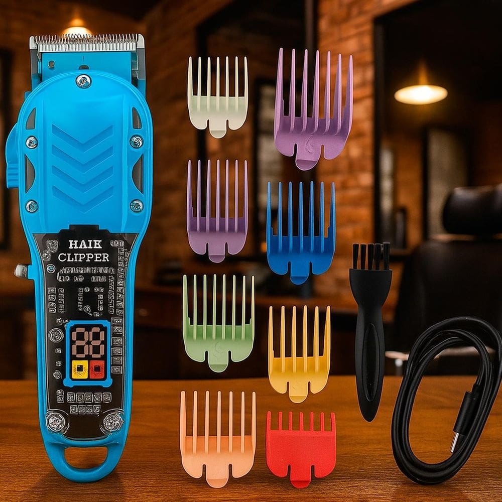 Máquina De Corte Cabelo Bivolt Com Cores Vibrantes