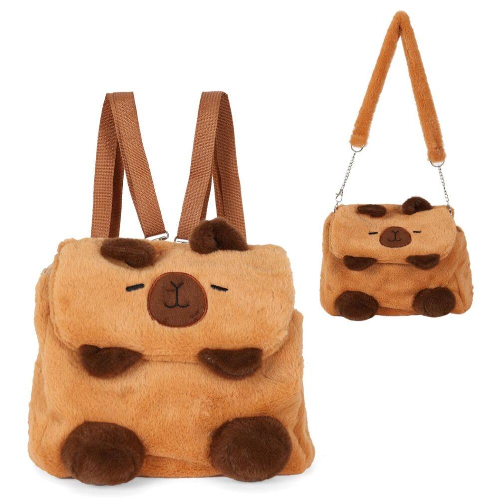 Mochila Escolar Costas Transversal Capivara Estilo Juvenil