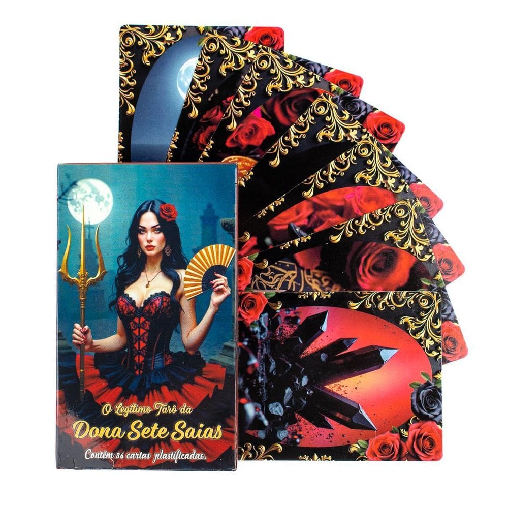 O Tarô Dona Sete Saias 36 Cartas + Presente