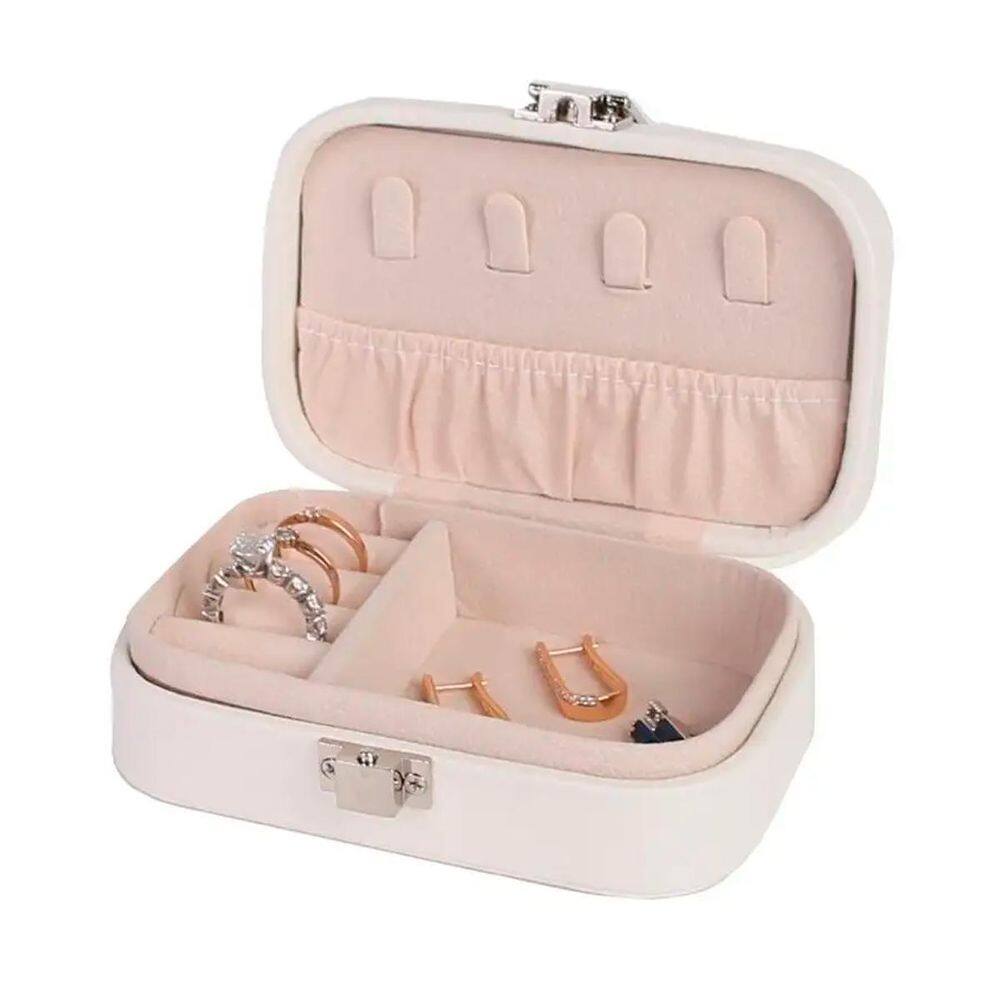 Porta Joias Prático Com Click E Divisórias Para Viagem