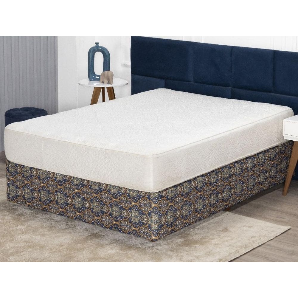 Saia Box Fit Queen Capa Cama Box Elástico Malha 1 Pç