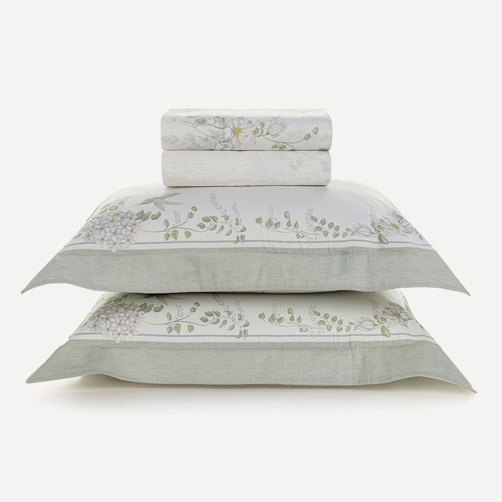 Jogo de Cama Algodão Egípcio 300 Fios Laura - Casal - 4 Peças - Karsten