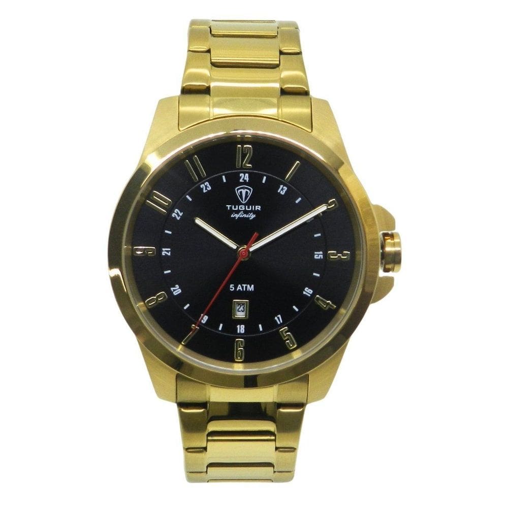 Relógio Masc. De Aço Tuguir . Infinity 6117H Dour/Pto