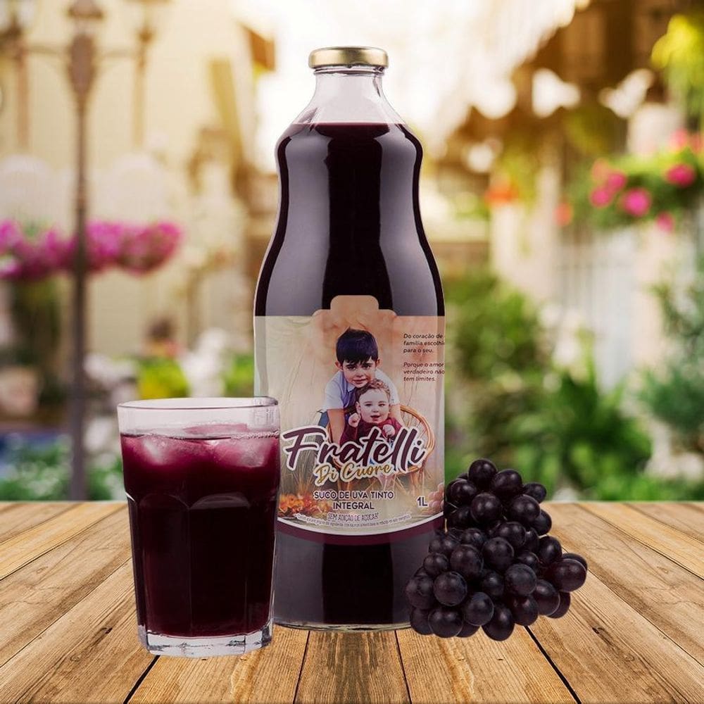 Suco De Uva Tinto 100% Integral 1 Lts