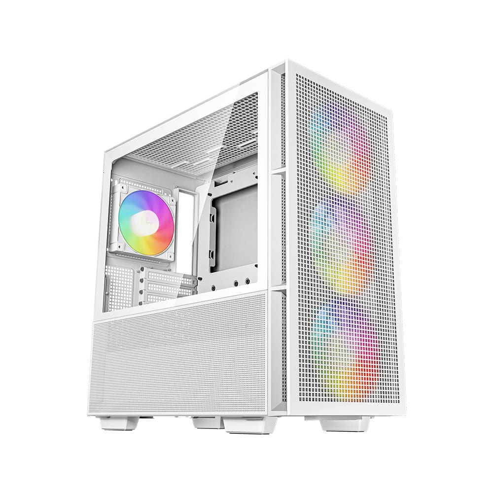 Gabinete Gamer Deepcool Mid Tower CH560 WH ARGB Com 4 Fans Branco