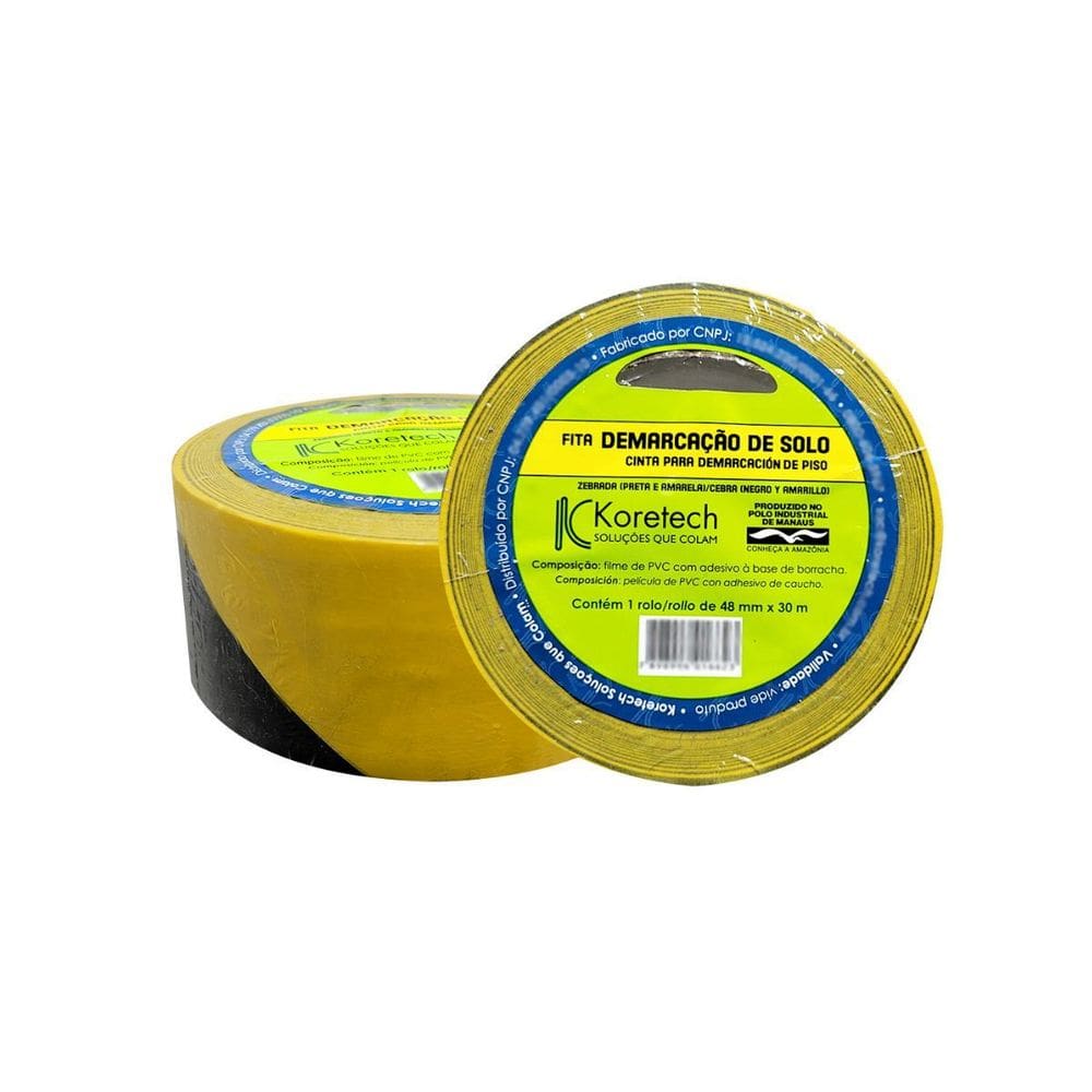 Fita Demarcação De Solo 48Mmx14M Com 1Rl