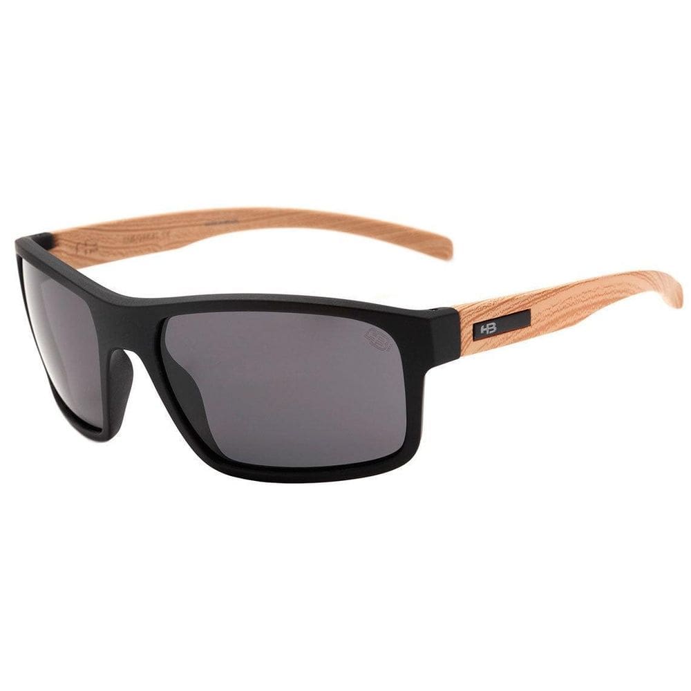 Óculos Solar Hb Overkill Polarizado Preto Madeira