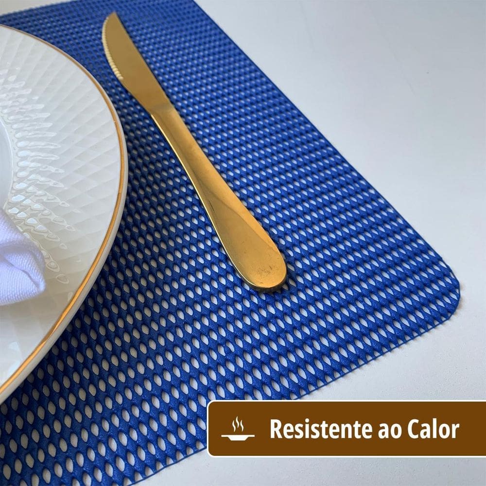 8 Jogo Americano Pvc Antiderrapante Resistente New Flex Az