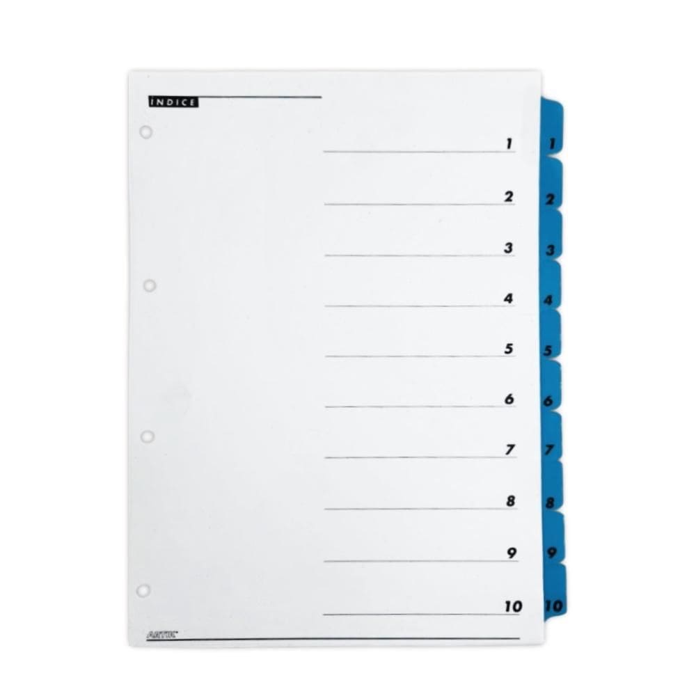 Divisórias Para Fichário A4 Artik 10 Divisões C/Visor