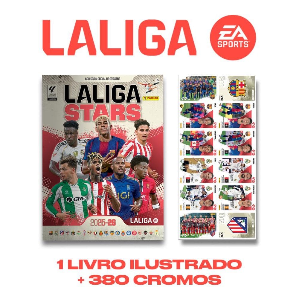 LA LIGA STARS 2025/26 - Álbum Oficial Completo Com 380 Figurinhas