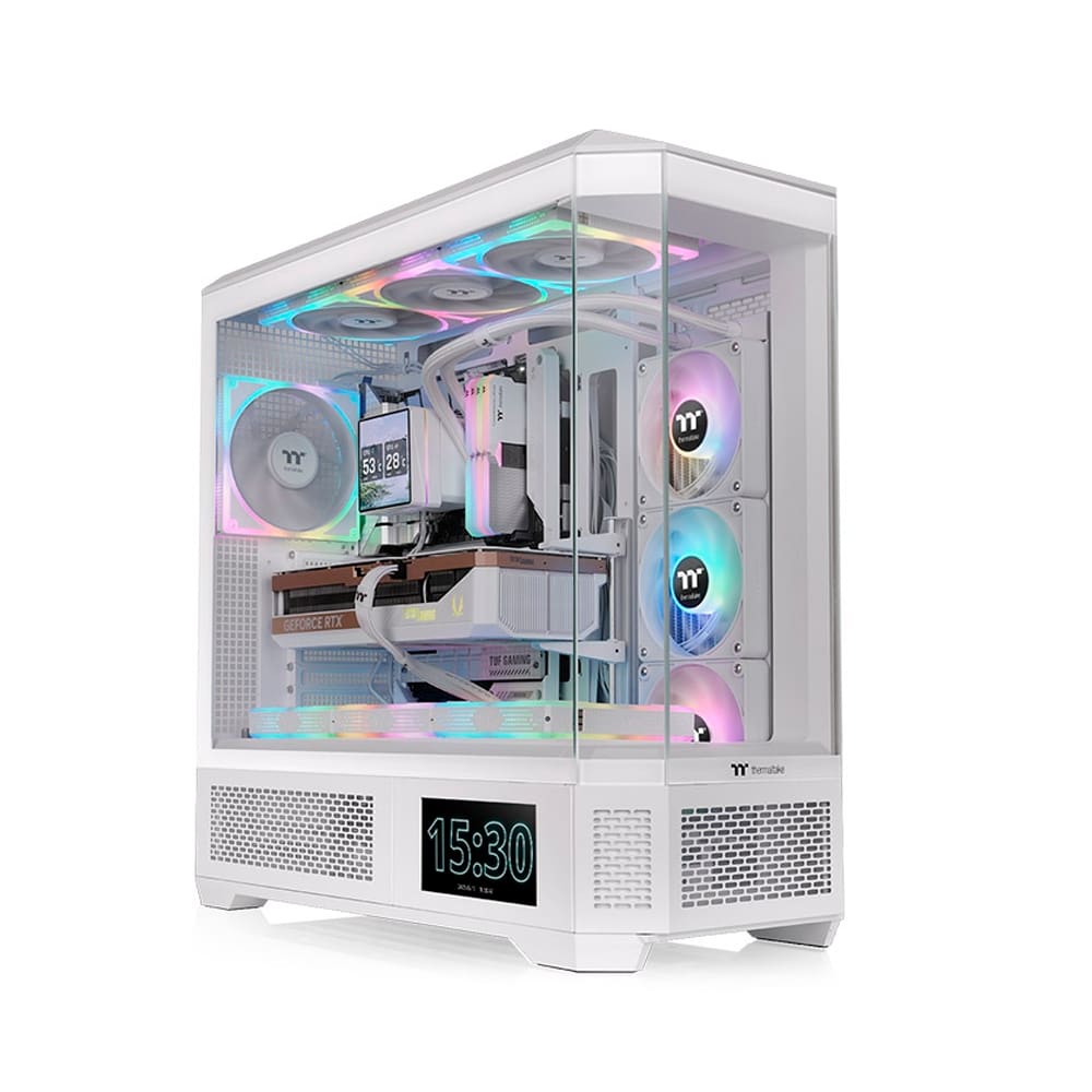 Gabinete Gamer Thermaltake View 600 TG Full Tower E-ATX Sem Fans Branco