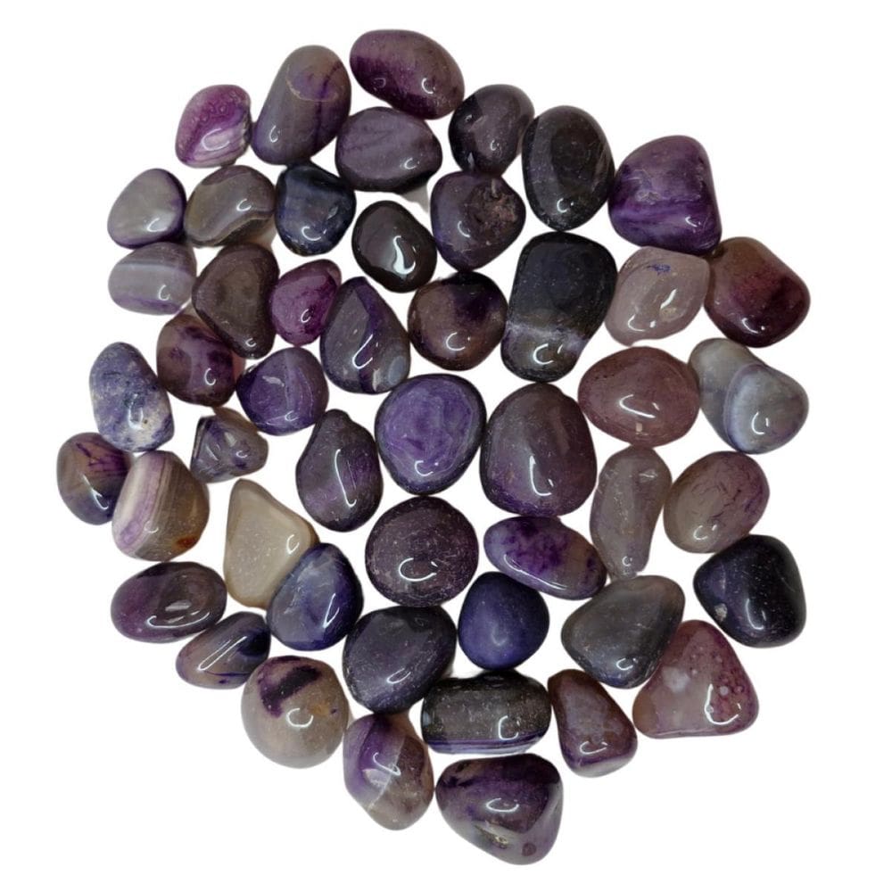 Pedra Ágata Roxa 2 A 4 Cm Rolada 1 Kg Natural