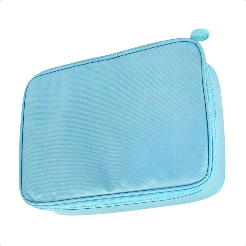 Estojo Baú Azul Dac Com Divisórias Internas Em Tecido