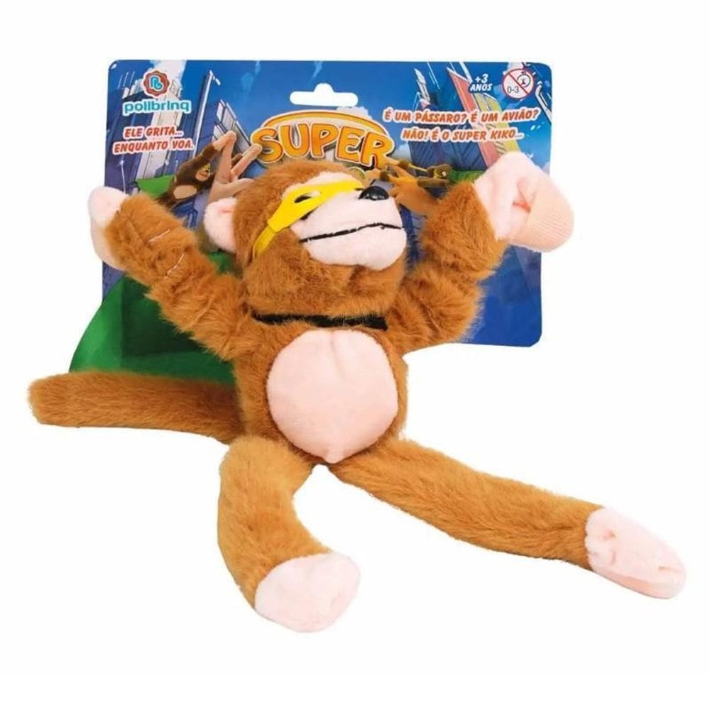 Macaquinho De Pelúcia Super Kiko Com Som - Polibrinq