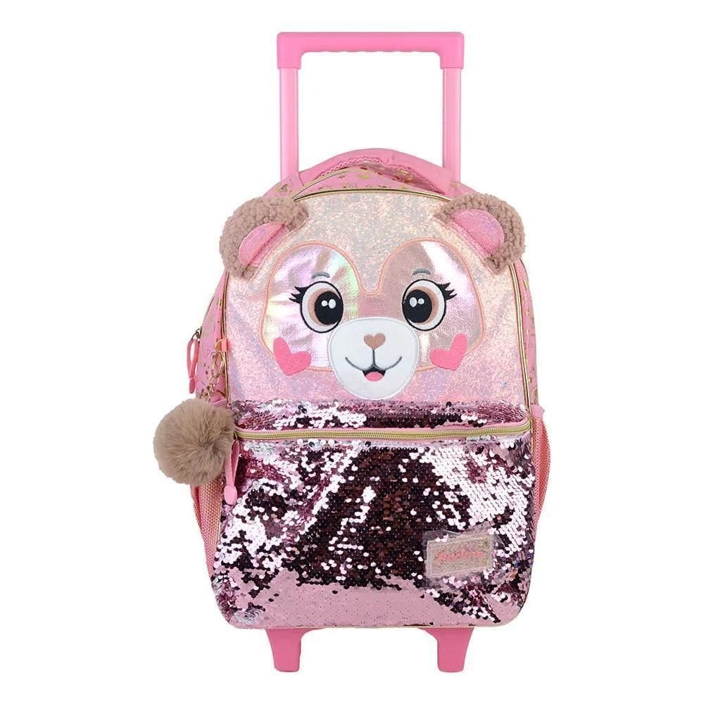 Mochila Pacific Com Carrinho Pack Me Teddy Bear Rosa
