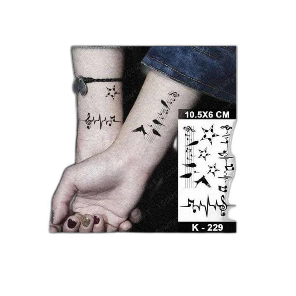 Tatoo Temporária Delicada Cartela Vários Desenhos Modelos