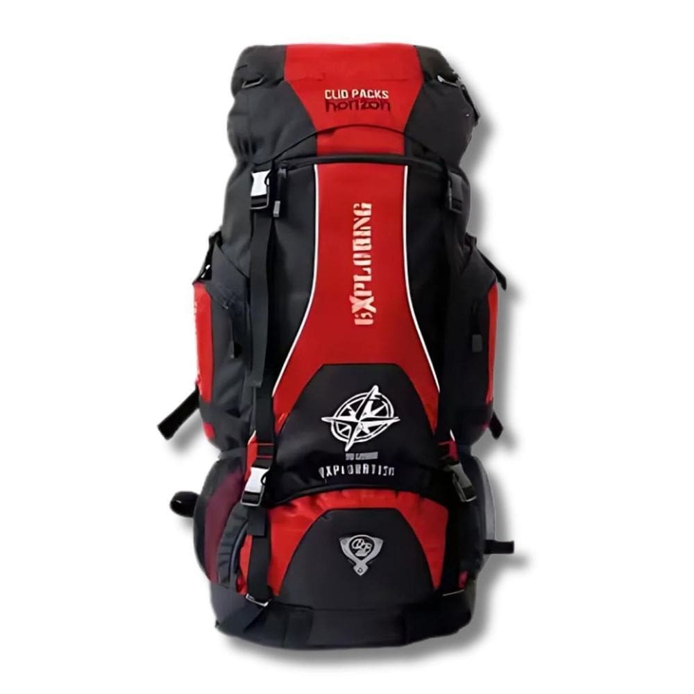 Mochila Reforçada Camping Trilha Caminhada 70 Ltrs Vermelho