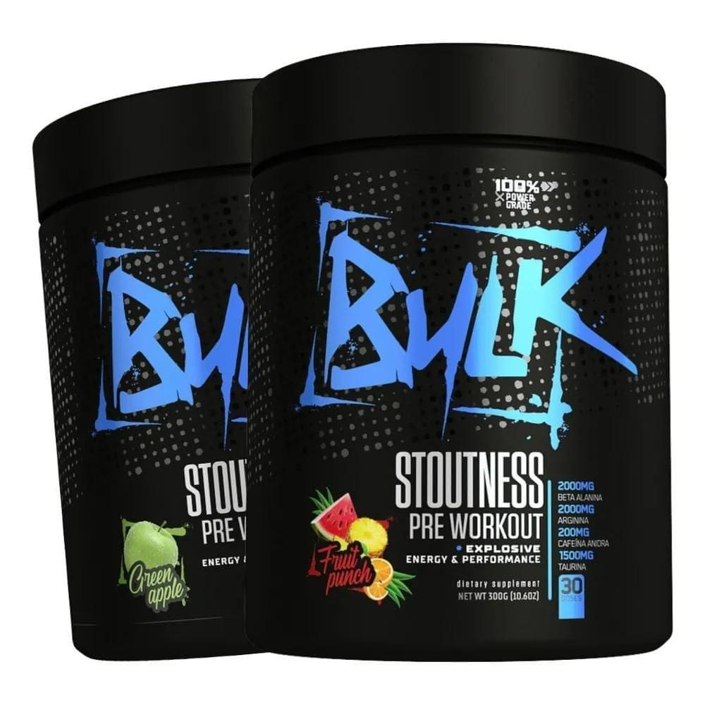 2X Kit 2X Pré Treino Stoutness Pre Workout Bulk Nutrition Sa
