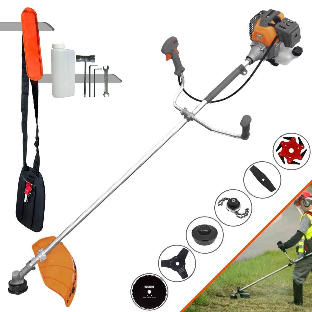 Roçadeira À Gasolina RL430P Tekna 43cc 2T 1,7HP Completa Com Carretel + Faca 2 Pontas + Faca 3 Pontas + Faca 6 Pontas + Faca 80 Dentes + Trimmer