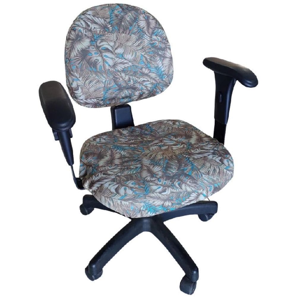 Capa Cadeira Escrítório E Longarina Encosto Assento Malha 2P