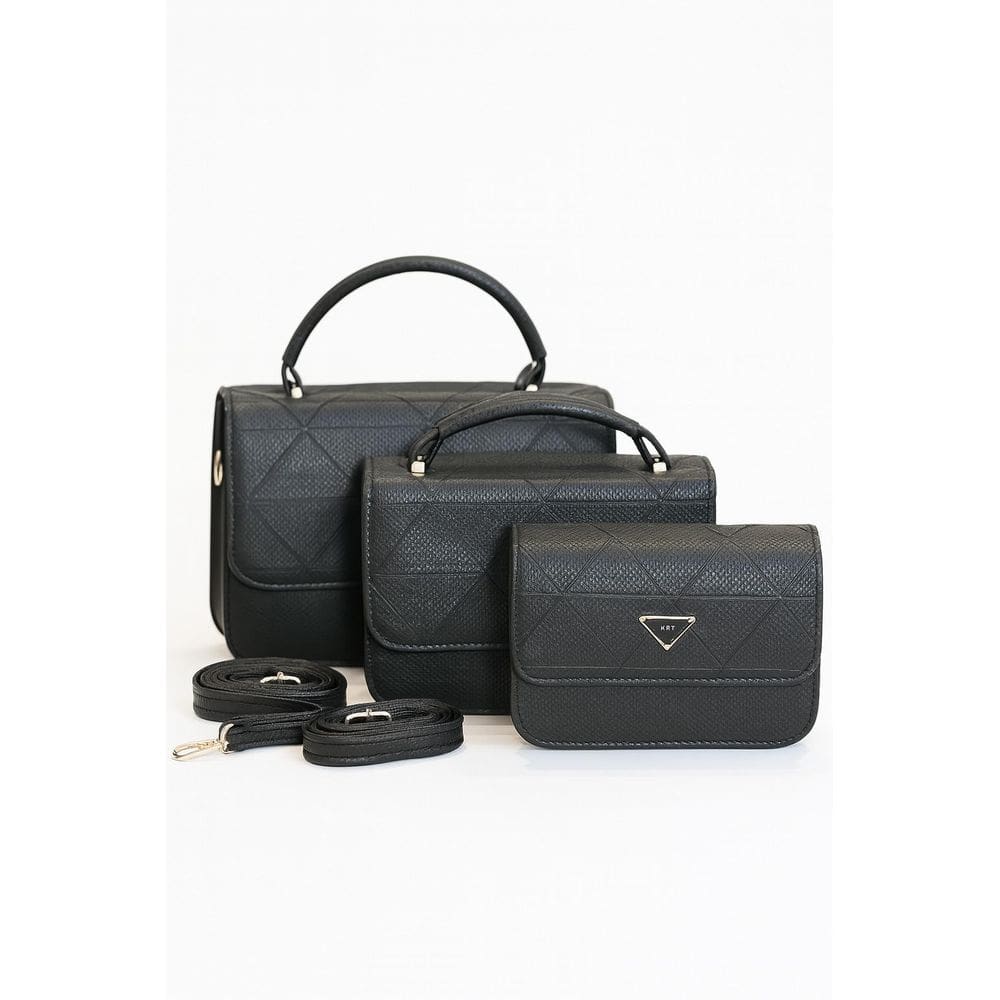 Kit 3 Bolsas Femininas Kit P M G Elegância Para Presentear