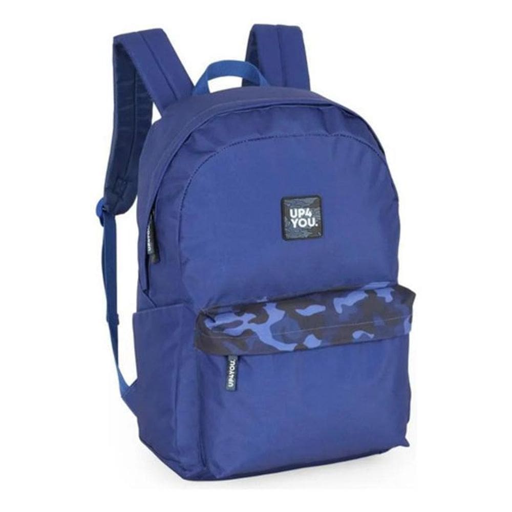 Mochila Juvenil Up4You Azul Camuflada
