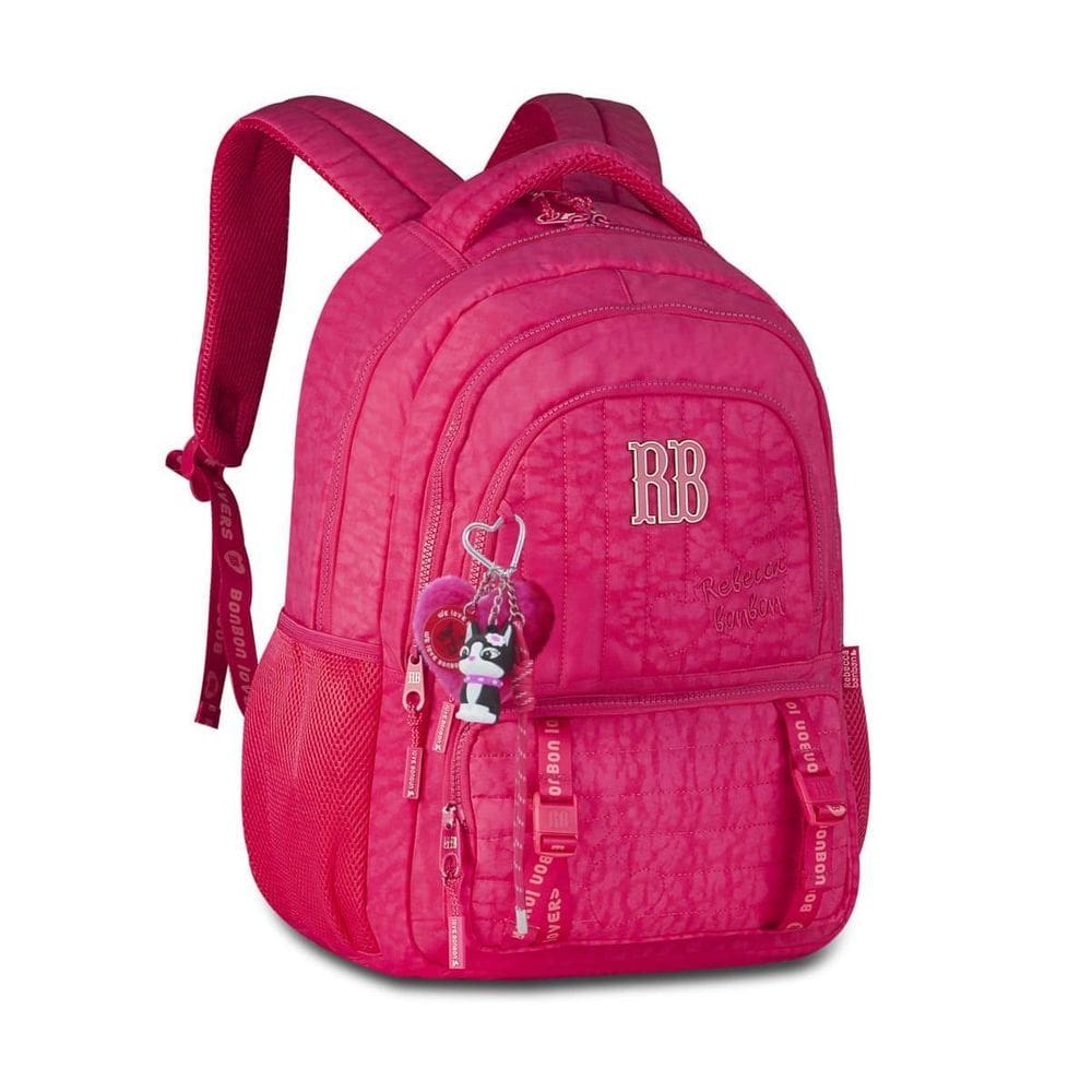 Mochila Rebecca Bonbon Bolsa Escolar Feminina Rosa