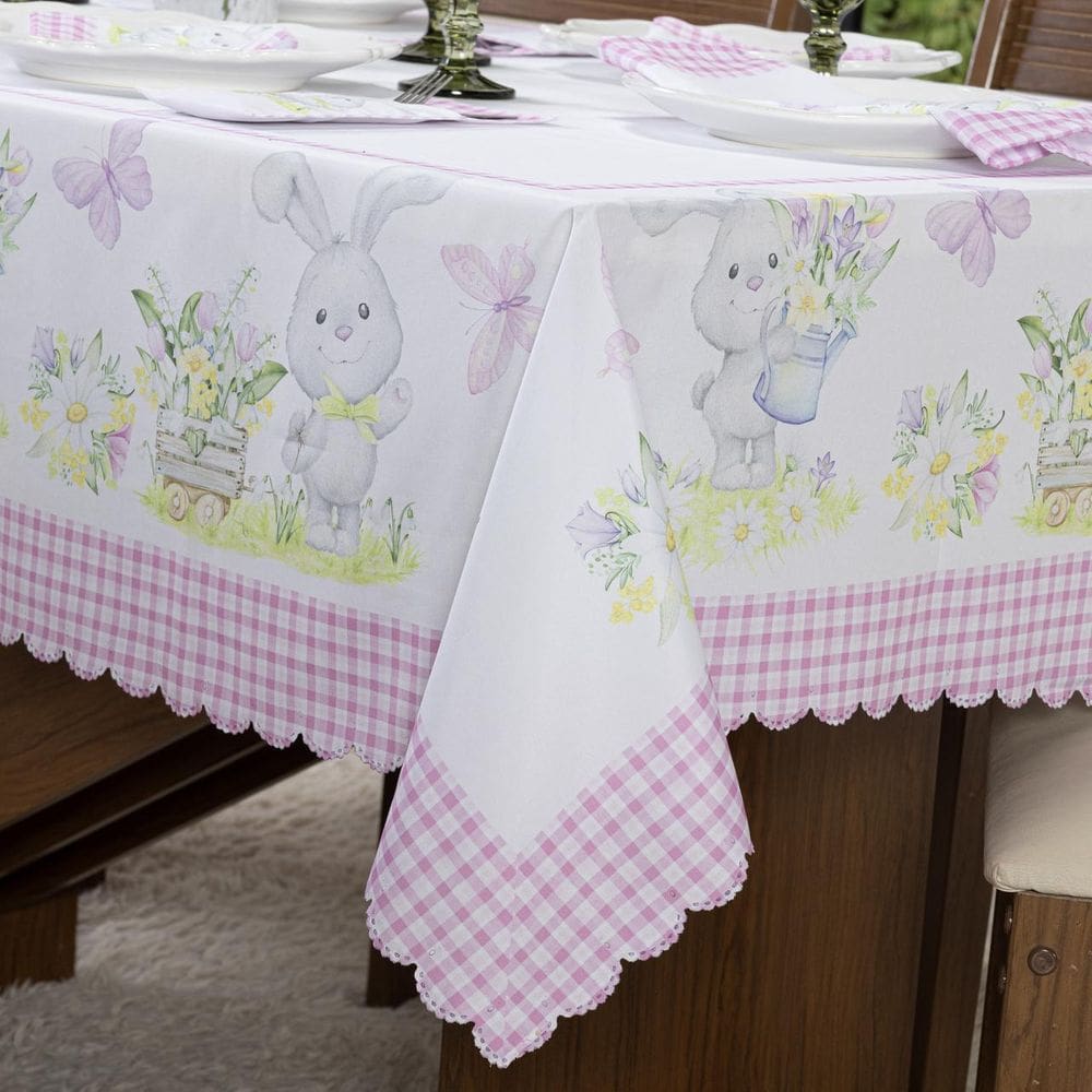 Toalha De Mesa 1,50X1,50 Para 4 Lugares Estampada