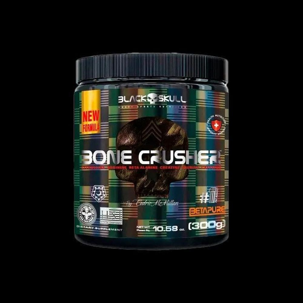 2X Pré Treino Bone Crusher Black Skull 300G Yellow Fever Sab